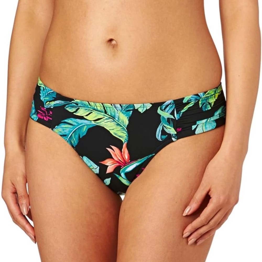 Seafolly Jungle Out There Ruched Side Retro Bikini Bottom